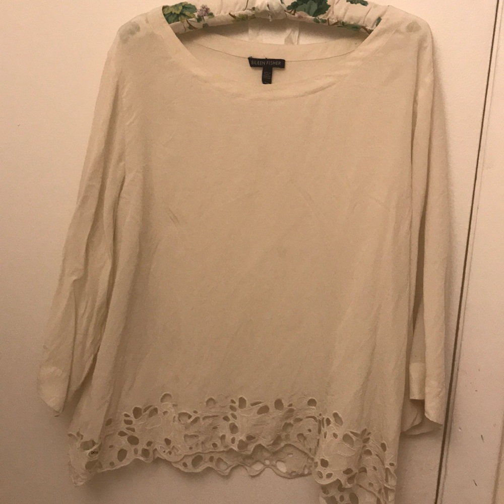 Off white silk blouse